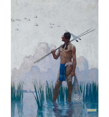 Indian Brave Fishing