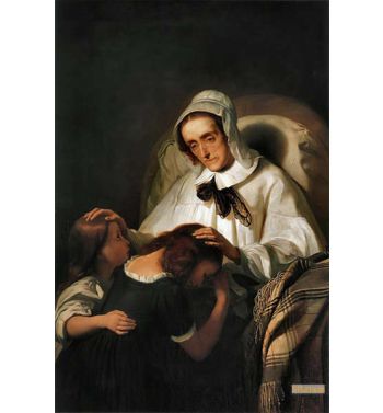Portrait Of Cornelia Lamme Blessing Her Grandchildren