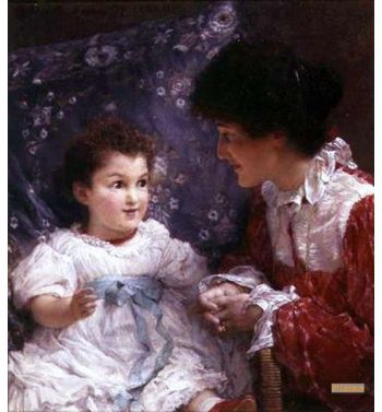Portrait Of Mrs George Lewis And Her Daughter Elizabeth