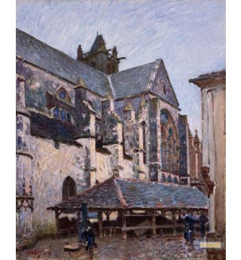 The Church At Moret In The Rain 1894