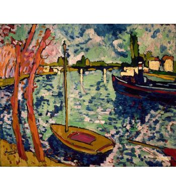 The River Seine At Chatou 1906