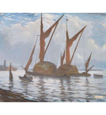 Barges In The Thames