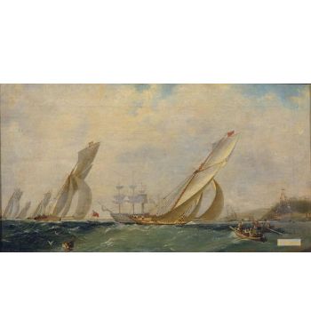 Frigate On A Sea 1838