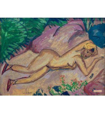 Lying Girl On The Beach