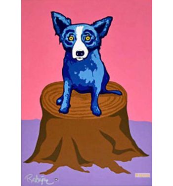 Dog On A Stump