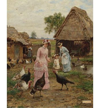 Feeding The Turkeys