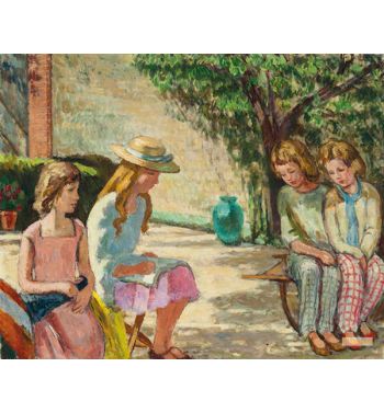 Children In The Sunlit Garden