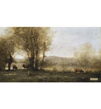 The Pond With Three Cows
