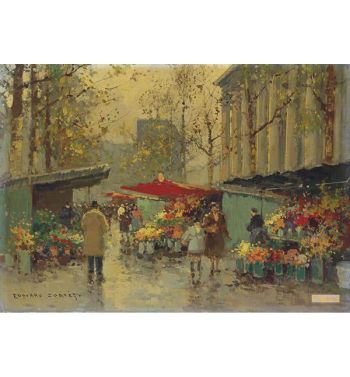 Flower Market Near The Madeleine Church