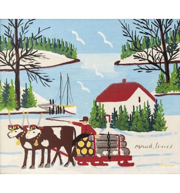 Oxen Hauling Logs
