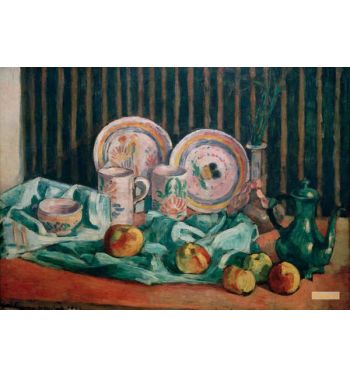 Still Life With Apples And Breton Ceramics