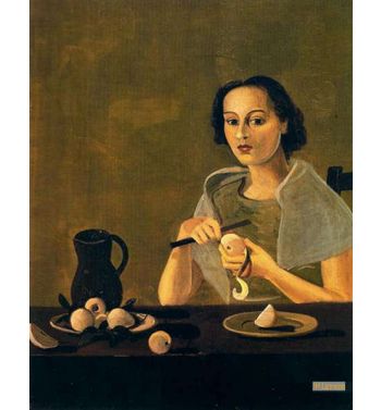 The Girl Cutting Apple 1938