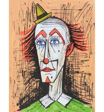 Clown Sur Fond Orange. Vers