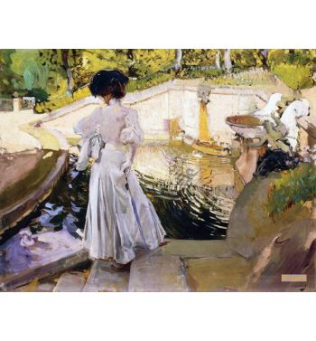 Maria Looking At The Fishes Granja 1907
