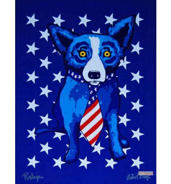 Star Spangled Blue Dog 1992