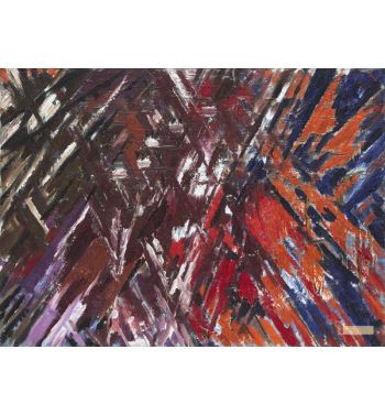 Rayonist Composition Domination of Red