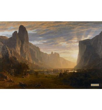 Looking Down Yosemite Valley California