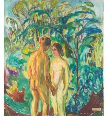 Naked Man And Woman In The Woods, 1910S