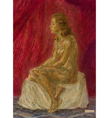 Nude In Profile Red Curtain 1944