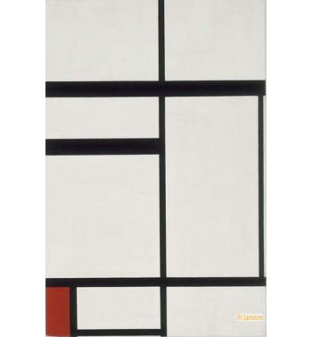 Composition With Red, Black And White