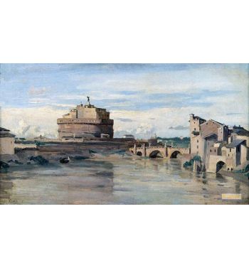 Castel Sant Angelo And The River Tiber Rome c1816 1875