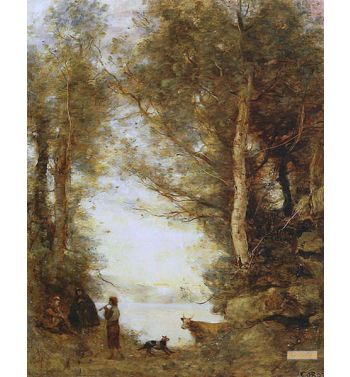 Flute Player At Lake Albano