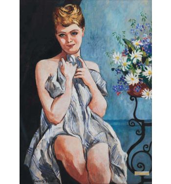 Femme Au Bouquet
