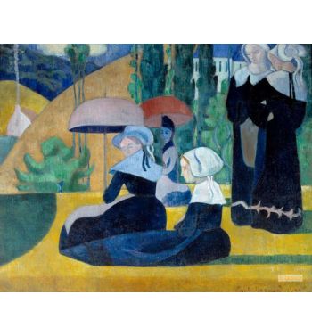 Bretons With Umbrellas