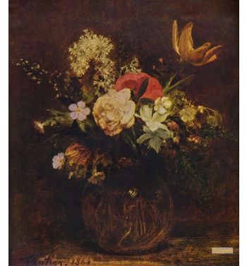 Bowl Of Flowers, 1864, 1935