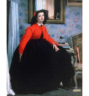 Portrait Of Mlle L L Young Lady In A Red Jacket 1864