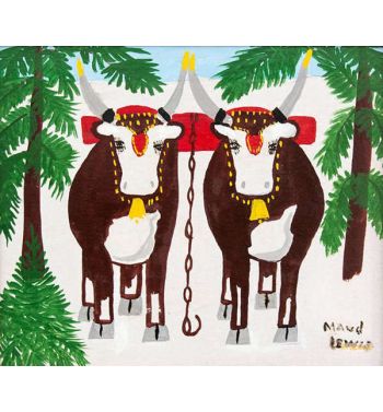 Pair Of Oxen With Letter