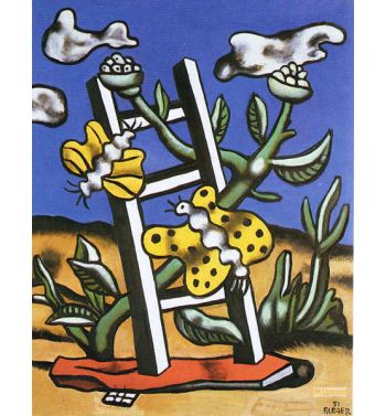Two Yellow Butterflies On A Ladder