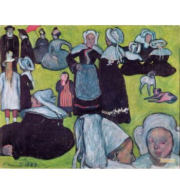 Bretons In A Field The Pardon 1888