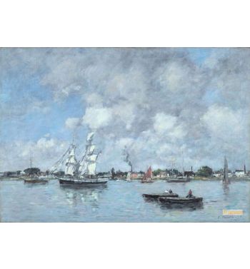Bordeaux Boats On The Garonne 1876