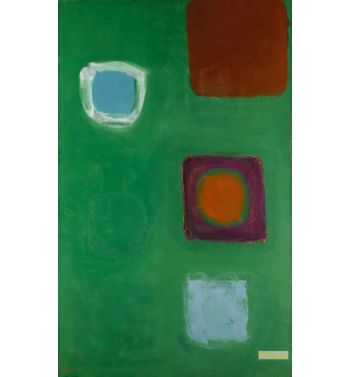 Squares on Dull Green Jan