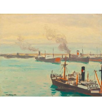 Freighters In The Port, 1934