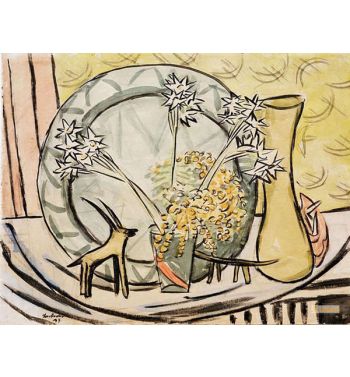 Still Life With Ibex And Daffodils