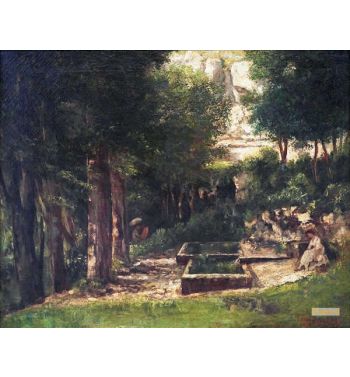 The Spring In Fouras A Painter And His Model