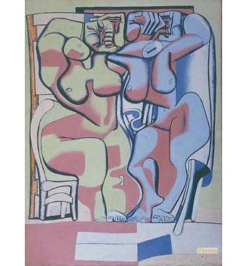 Two Women Standing Chair 1936