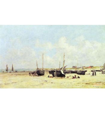 The Beach At Low Tide Berck 1890 97