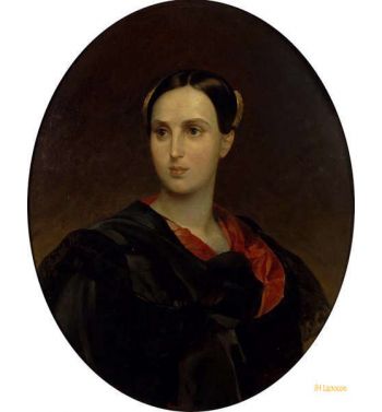 Portrait Of Countess Olga Pavlovna Fersen Stroganova 1808 1837