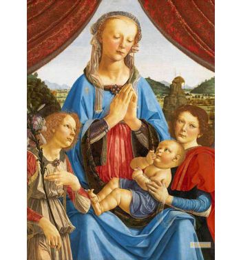 Virgin And Child With Two Angels