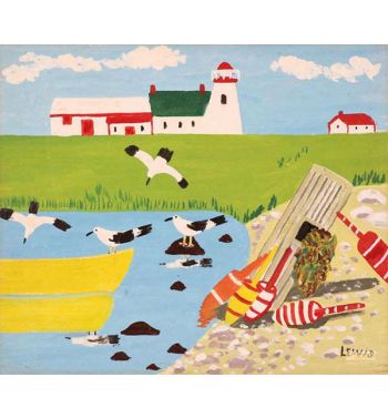 Lighthouse And Lobster Trap