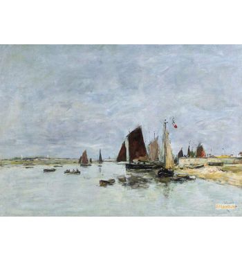 Etaples Boats At The Port 1876