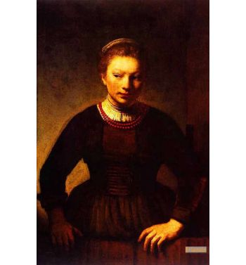 Girl At An Open Half-Door