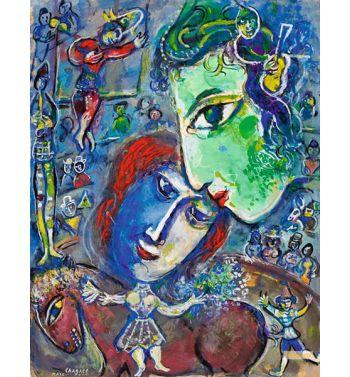 The Circus Gold The Two Great Green And Blue Faces At The Circus, 1962