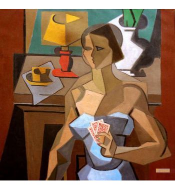 The Card Player Woman