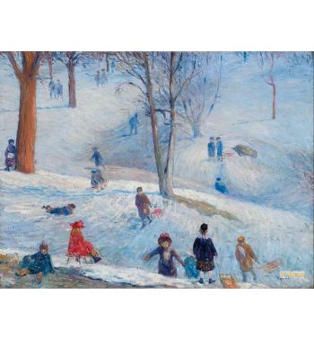 Sledding Central Park 1912