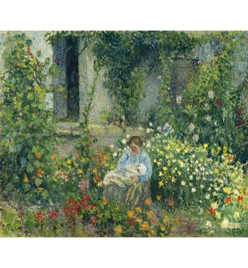 Julie And Ludovic-Rodolphe Pissarro Among The Flowers
