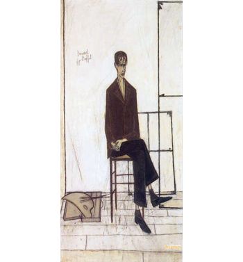 Homme Assis Dans L'Atelier